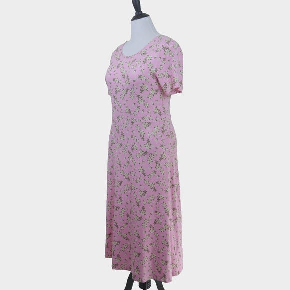 Draper James Dresses & Skirts - Draper James Size L Tammy Midi T-Shirt Dress Pink Magnolia Floral